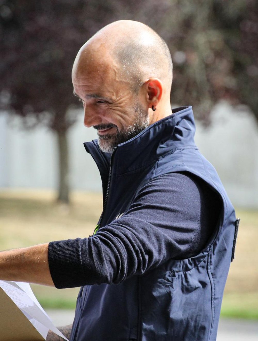 Pierre-Yves Pengam sur le terrain, lors d'une formation